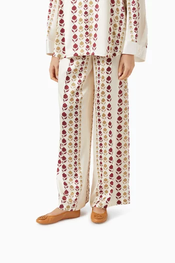 حذاء باليرينا ريفا بكعب مسطح للسفر جلد نابا