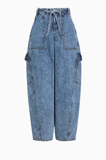 بنطال جينز بجيوب كارغو دينم