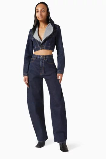 Curved-fit Jeans in Denim