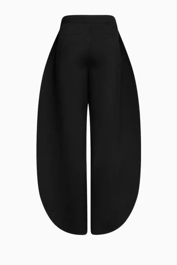 بنطال بتصميم بتلات زهور صوف بكر