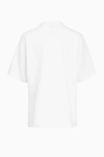 Asymmetric Boxy T-shirt in Cotton Blend