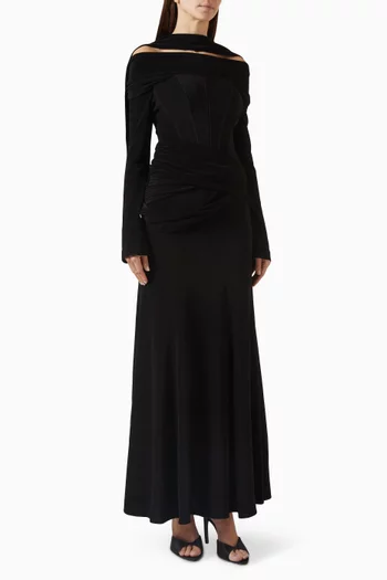 Off-shoulder Fishtail Gown