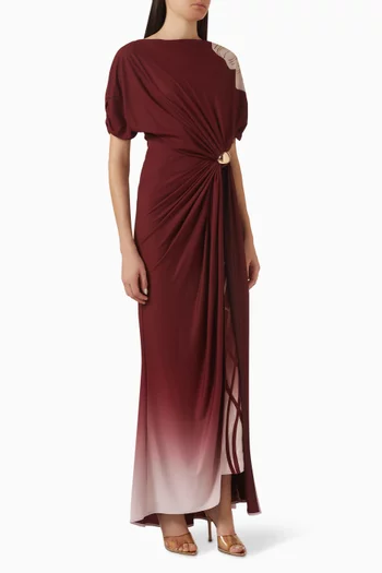 فستان بكشكش وألوان متدرجة