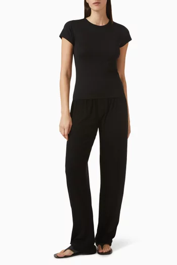 Crewneck T-shirt in Jersey