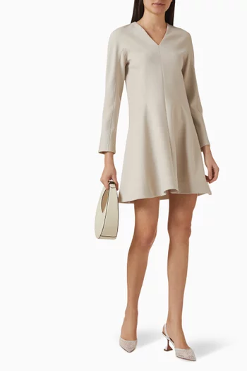 Tailored V-neck Mini Dress