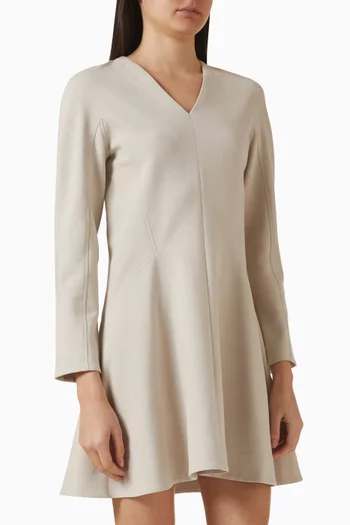 Tailored V-neck Mini Dress