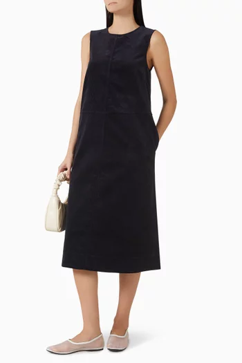 A-line Midi Dress in Corduroy
