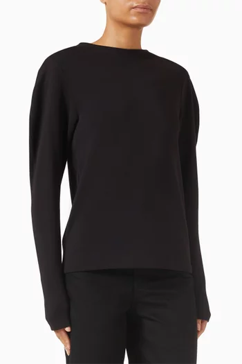 بلوزة بأكمام بتصميم دائري