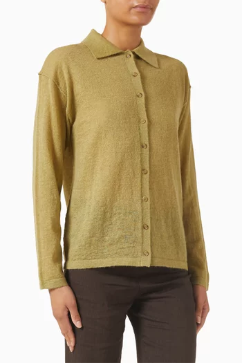 قميص نسيج بارز الملمس