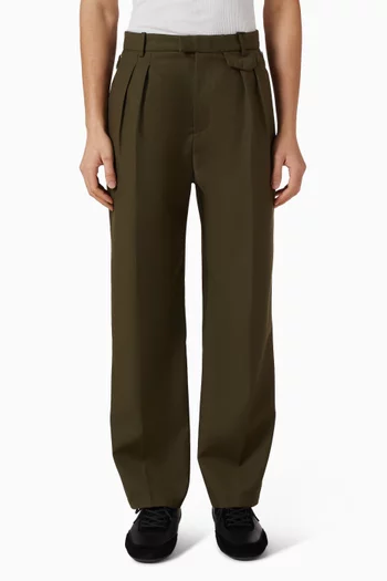 Pierre Pleated Tailored Pants in Wool-blend