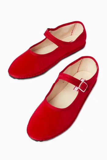 Ballerina Flats in Velvet