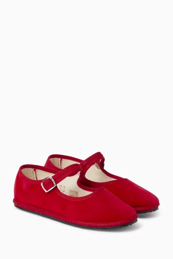 Ballerina Flats in Velvet