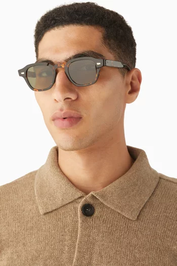 Round Sunglasses in Acetate