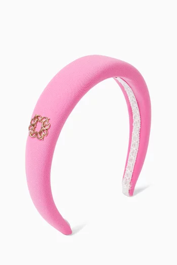 Logo Headband in Crepe