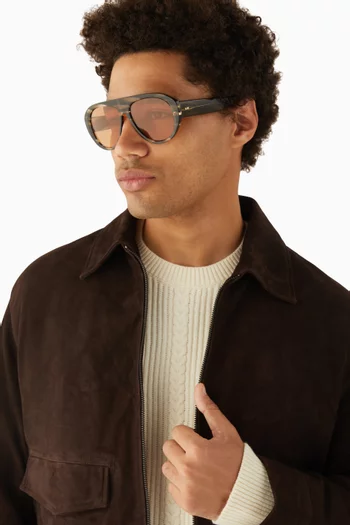 Mick Aviator Sunglasses in Acetate