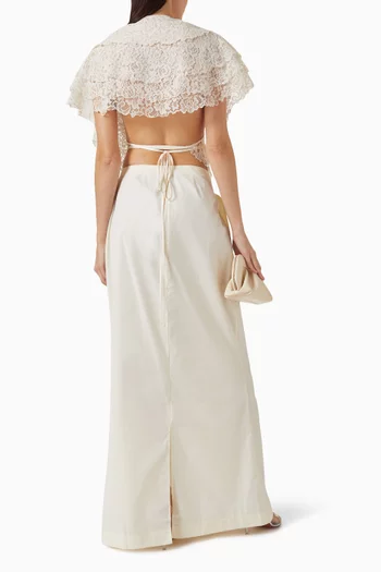 بلوزة سيسيليا بظهر مكشوف دانتيل