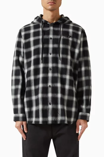 Hooded Shirt in Cotton