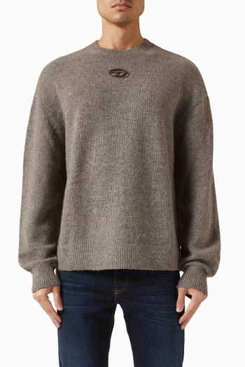Logo Sweater in Wool & Alpaca