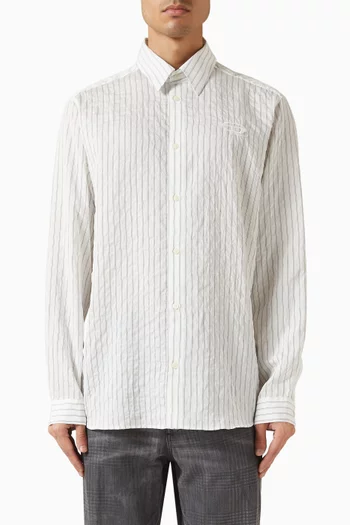 قميص اس-سيمبلي مخطط مزيج مودال