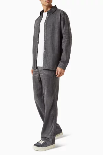 S-Simply Checked Shirt in Modal-blend