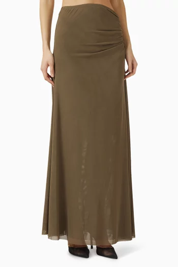 تنورة بدرابيه قماش شبكي