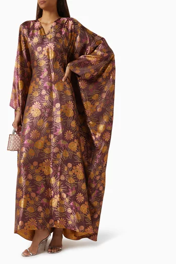 V-neck Dress in Jacquard