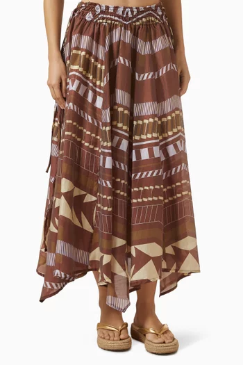 Printed Handkerchief Skirt