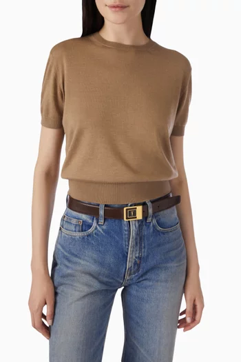 LA 66 Buckle Belt in Leather