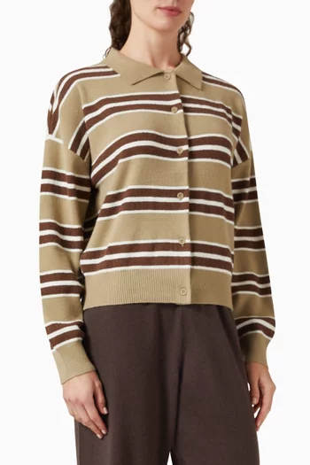 سويت شيرت بأزرار ومنسوج من فيسكوز