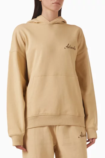 كنزة هينلي بغطاء رأس قماش بارز الملمس