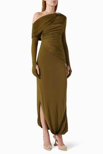 فستان سوريا بكتف مكشوف