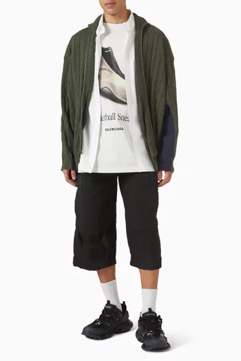 Oversized Basketball Sneaker T-shirt in Dry Jersey