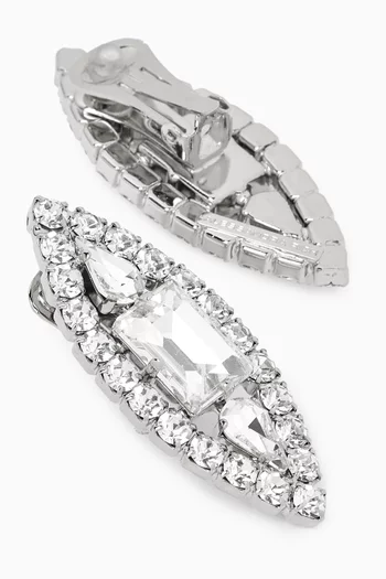 Crystal Earrings in Brass