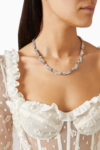 قلادة مرصعة بالكريستال نحاس