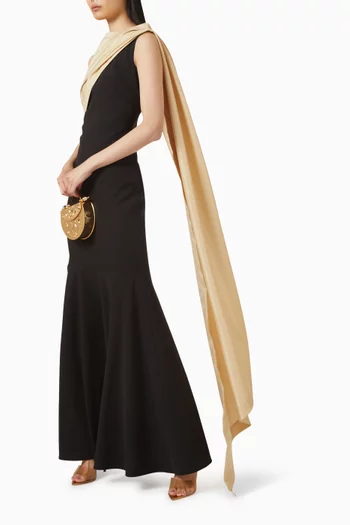 فستان بلونين وشال