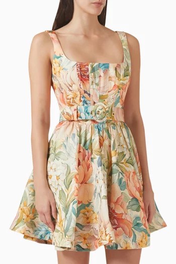 Irene Belted Dress in Linen