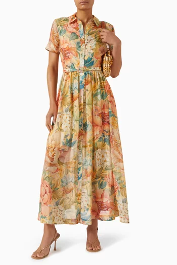 فستان سيدني بنمط قميص بحزام