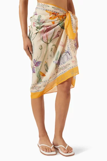 Floral-print Pareo