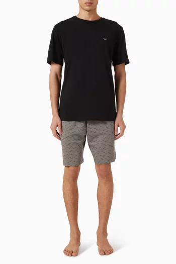 Printed Pyjama Set in Cotton