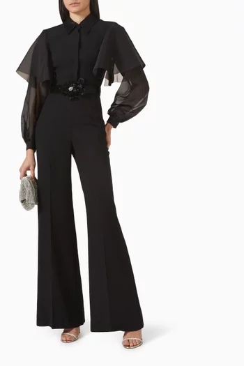 Letica Jumpsuit in Crepe & Organza