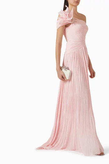 Luetta Gown in Crepe & Chiffon