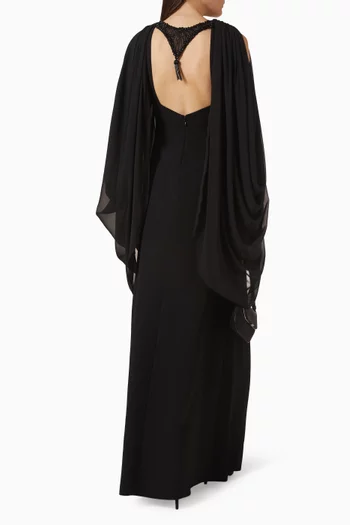 Emara Cape-style Maxi Dress
