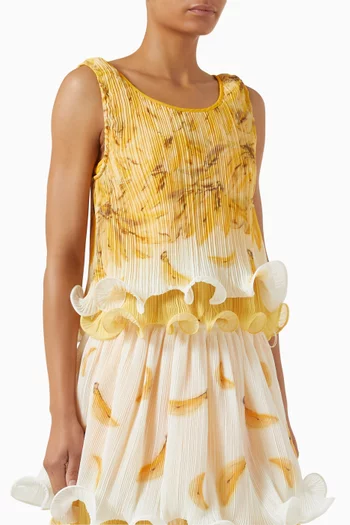 بلوزة كاميسول باذرز بطيّات وحافة واسعة