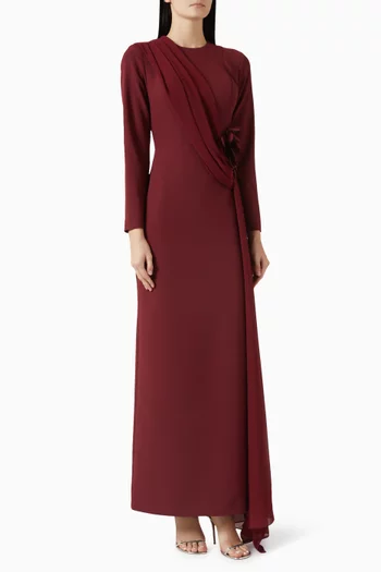 3D Floral-applique Dress