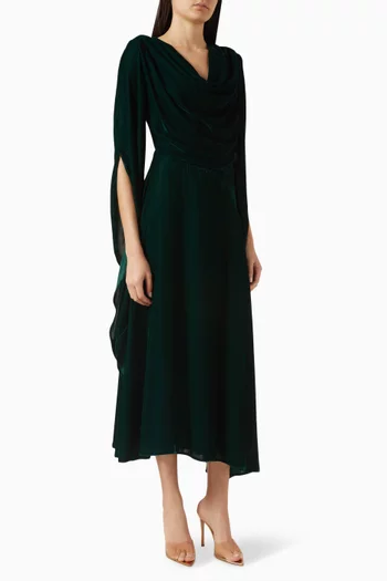 Drape Midi Dress