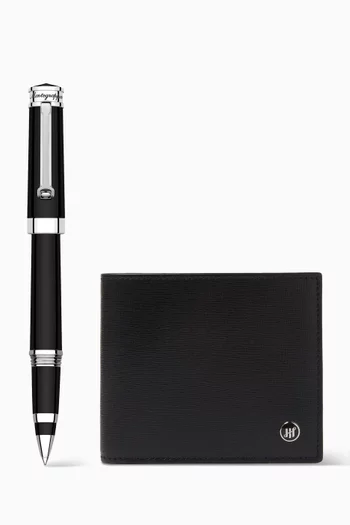 Business Wallet & NeroUno Rollerball Pen Gift Set
