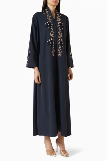 3D-embroidered Abaya