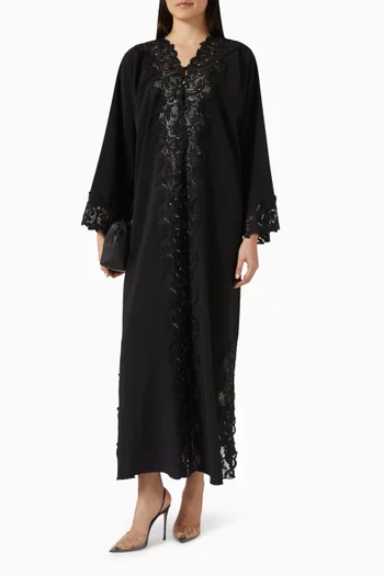 Beaded-lace Abaya