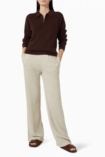 Wide-leg Sweatpants in French Terry