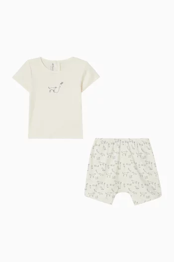 Fanilo Dog Print Set in Cotton
